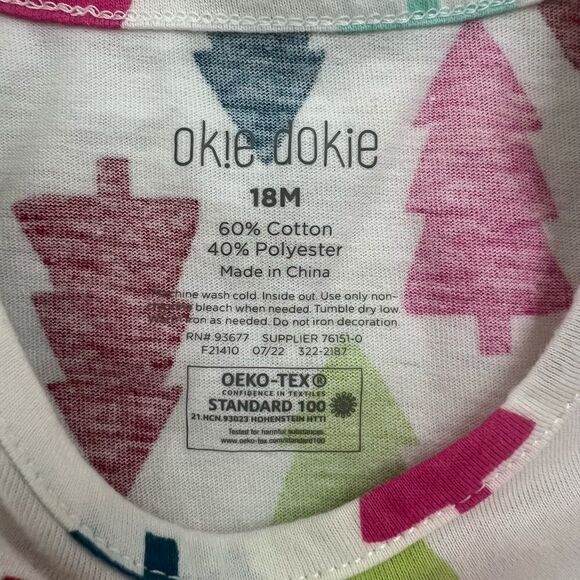 Okie Dokie Christmas Tree Matching Set 18 Months - Picture 6 of 13